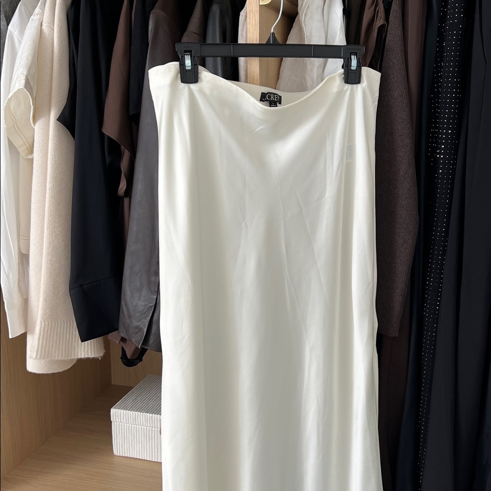 J. Crew Gwyneth slip skirt white Size L - Picture 3 of 7
